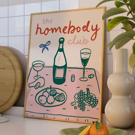 Homebody Club A3 Print - THE BRISTOL ARTISAN