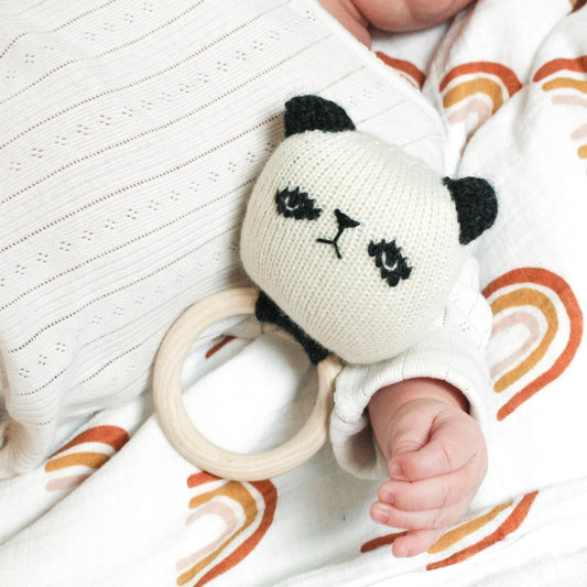 Handmade Panda Rattle Ring - THE BRISTOL ARTISAN