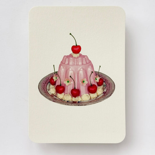 Rose Petal Cream Blancmange Card