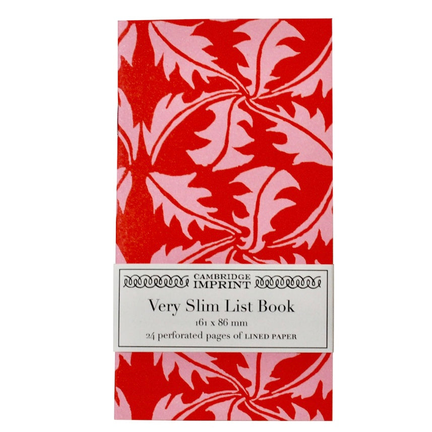 Very Slim List Book Small Rust and Rose - THE BRISTOL ARTISAN