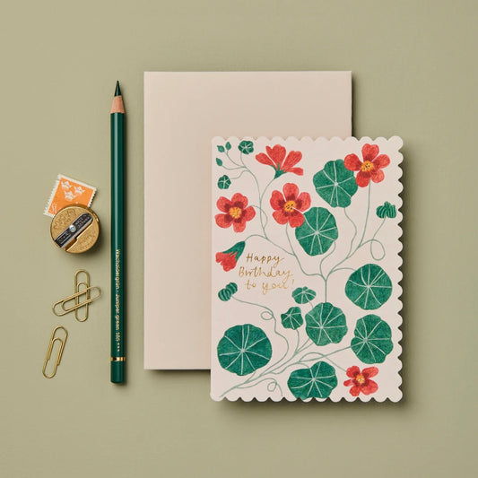 Nasturtium ‘Happy Birthday to You’ Card