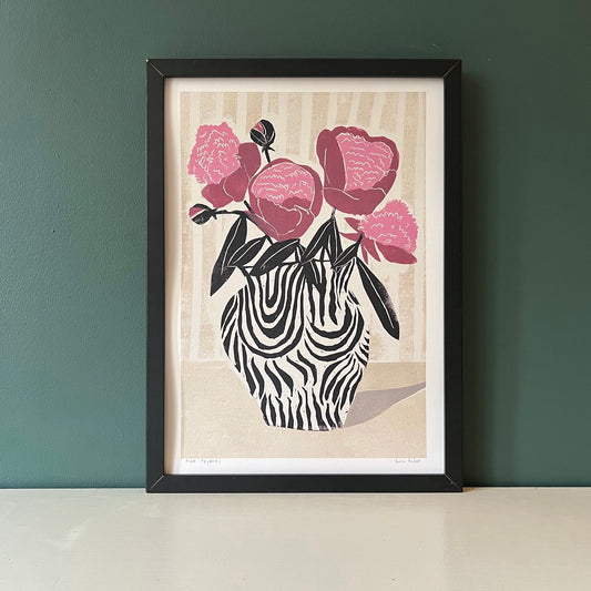 Pink Peonies A3 Print - THE BRISTOL ARTISAN