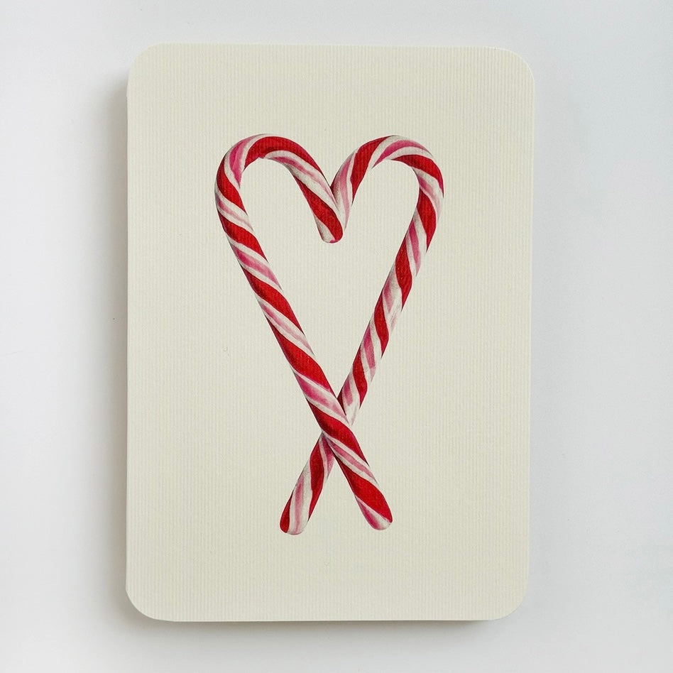 Candy Cane Heart Christmas Card - THE BRISTOL ARTISAN