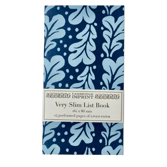 Very Slim List Book Small Quercus Midnight - THE BRISTOL ARTISAN