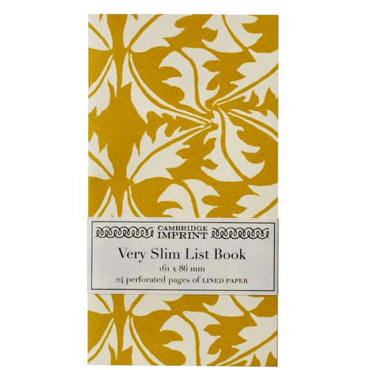 Very Slim List Book Small Dandelion Turmeric - THE BRISTOL ARTISAN