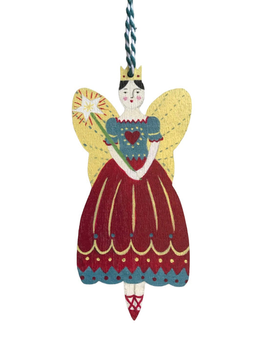 Christmas Ballet Fairy Wooden Christmas decoration - The Bristol Artisan Handmade Sustainable Gifts and Homewares.