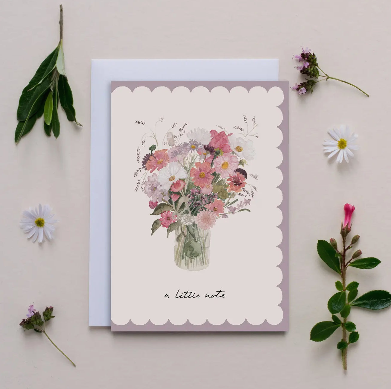 A Little Note Floral Card - THE BRISTOL ARTISAN