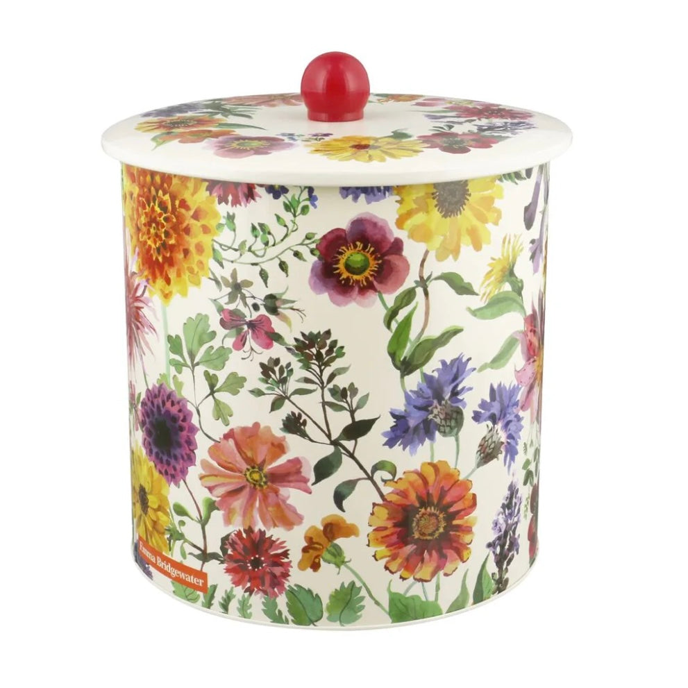 Garden Flowers Tin Biscuit Barrel - THE BRISTOL ARTISAN