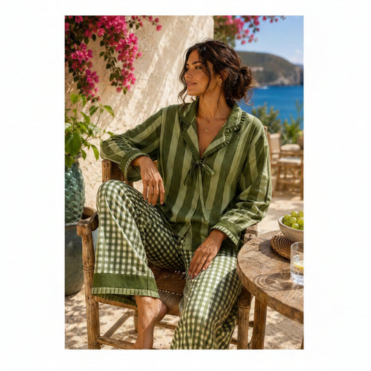 Pure Cotton Block Printed Pyjamas - THE BRISTOL ARTISAN