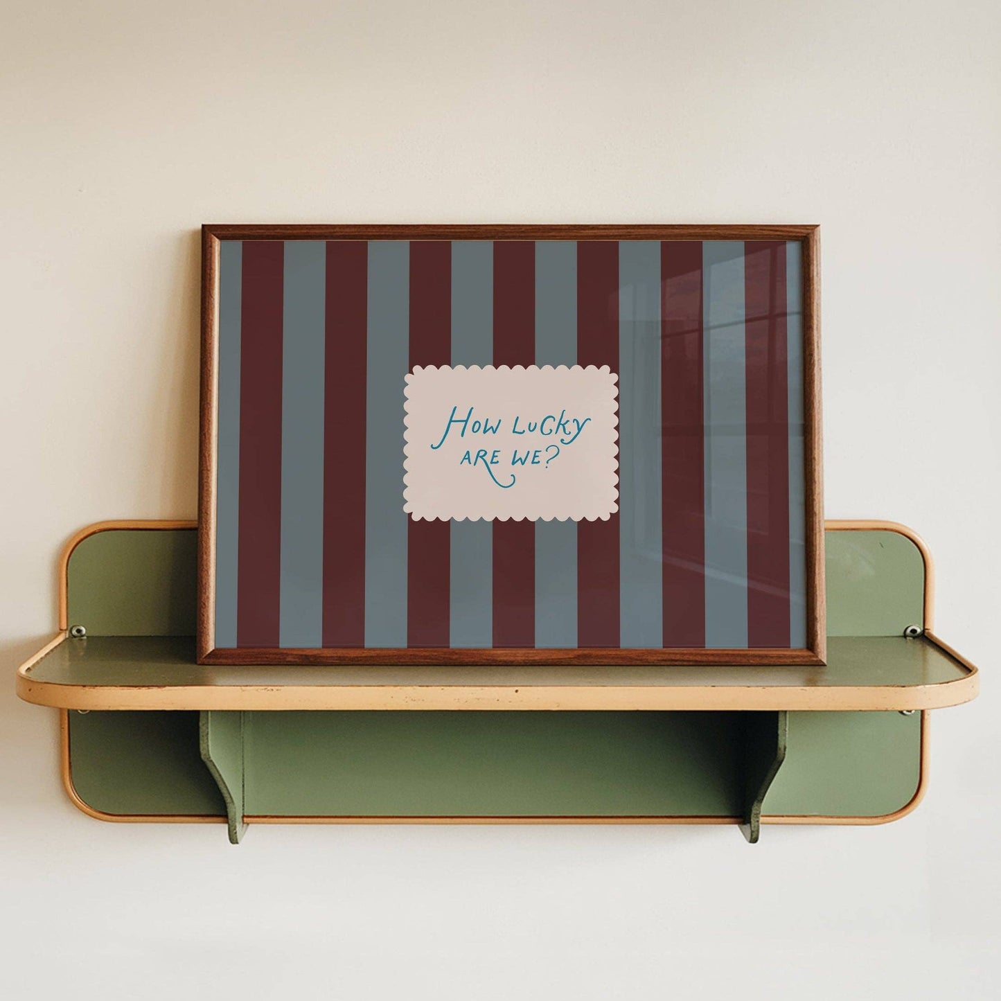 How Lucky Are We Striped Print - A3 - THE BRISTOL ARTISAN
