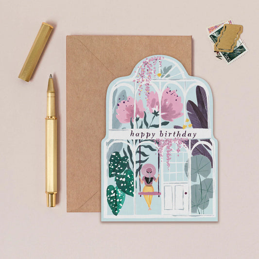 Greenhouse Birthday card - THE BRISTOL ARTISAN