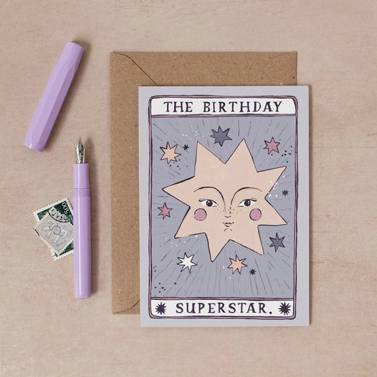 Tarot Superstar Birthday Card - THE BRISTOL ARTISAN