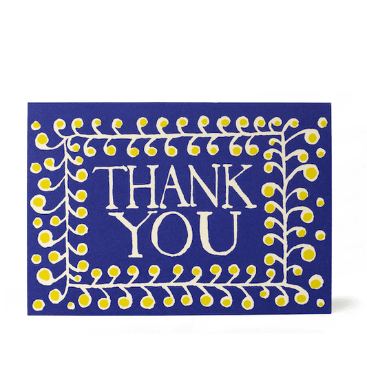 Thank You Cards in French Ultramarine and Acid Yellow - Pack of 10 - THE BRISTOL ARTISAN