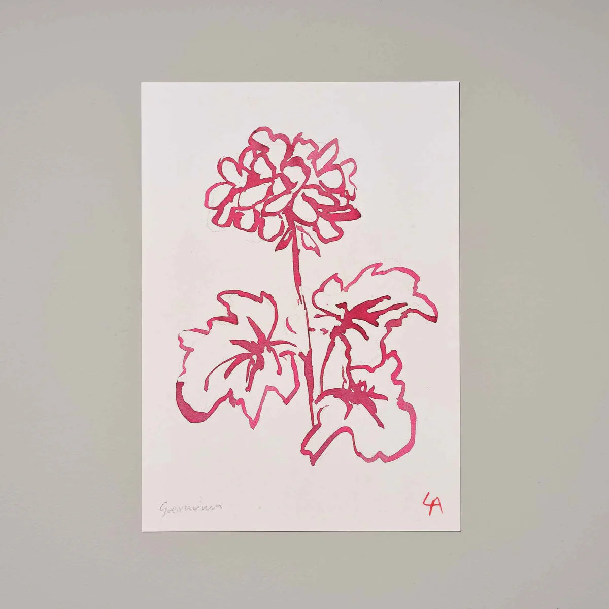 Geranium A4 Art Print - THE BRISTOL ARTISAN