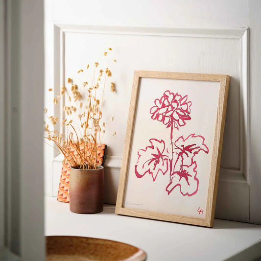 Geranium A4 Art Print - THE BRISTOL ARTISAN