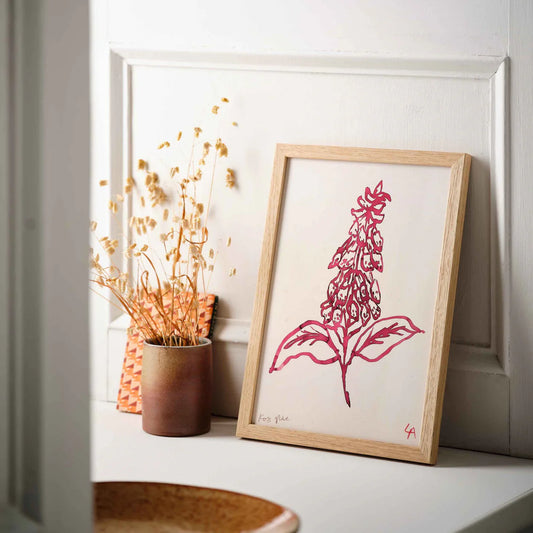 Foxglove A4 Art Print - THE BRISTOL ARTISAN