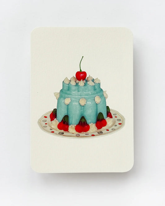 Violet Petal Cream Blancmange Card