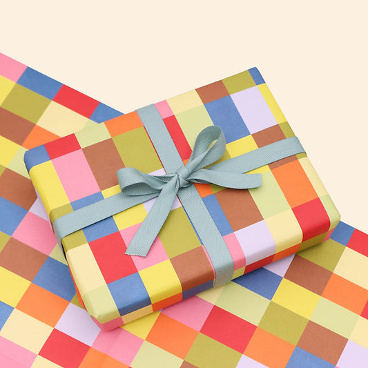 Gift Wrap - Colourful Squares - THE BRISTOL ARTISAN