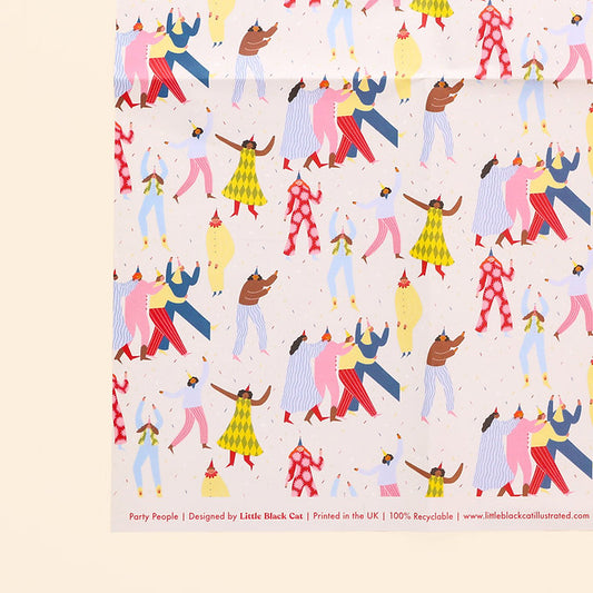 Gift Wrap - Party People Wrap - THE BRISTOL ARTISAN