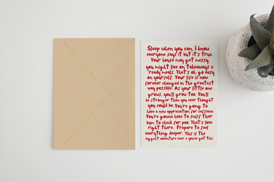 New Parents Advice Card - THE BRISTOL ARTISAN