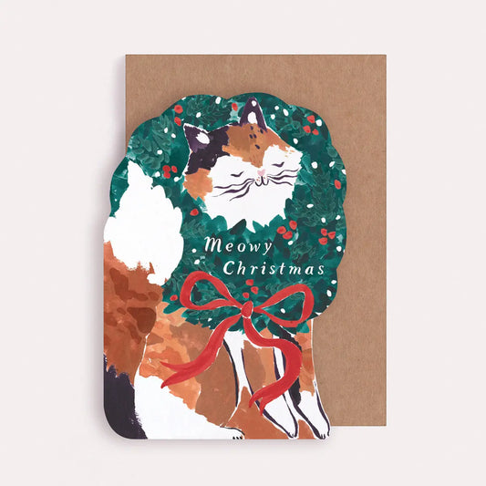 Cat Meowy Christmas Card - THE BRISTOL ARTISAN