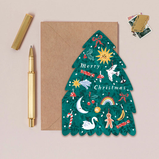 Tree Shaped Christmas Card - THE BRISTOL ARTISAN