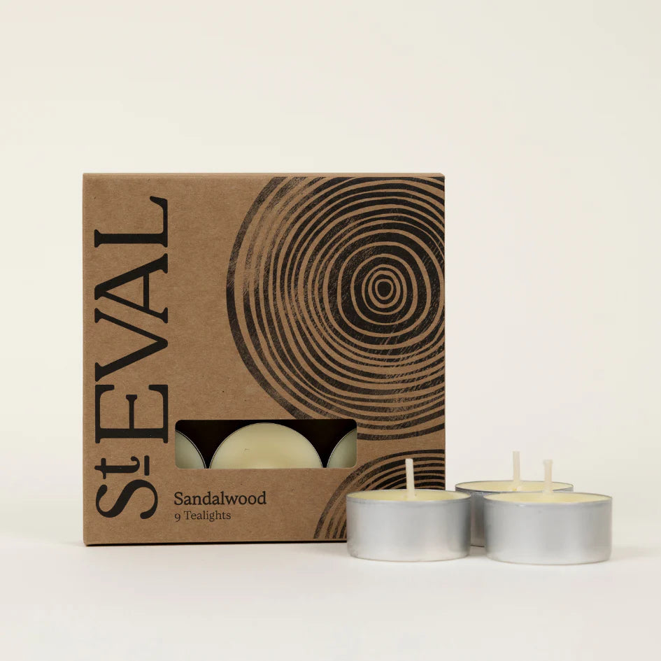 Sandalwood tealights - box of 9 - THE BRISTOL ARTISAN