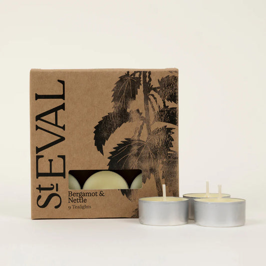 Bergamot & Nettle tealights - box of 9 - THE BRISTOL ARTISAN