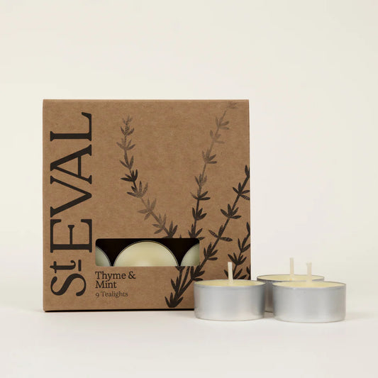 Thyme & Mint tealights - box of 9