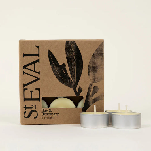 Bay & Rosemary tealights - box of 9