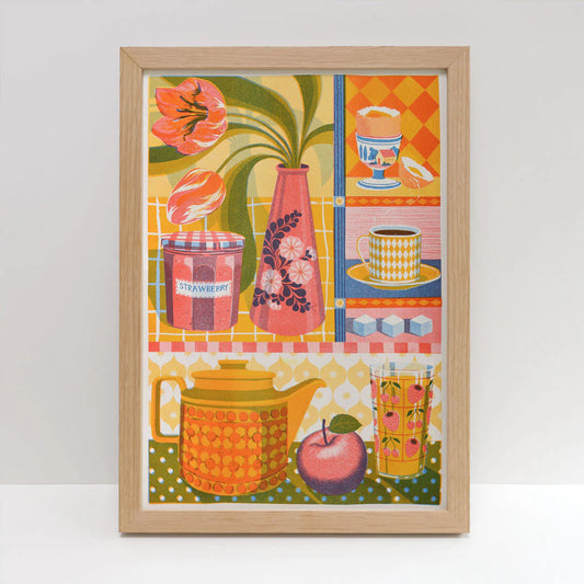 Teapot & Tulip A3 Print - THE BRISTOL ARTISAN