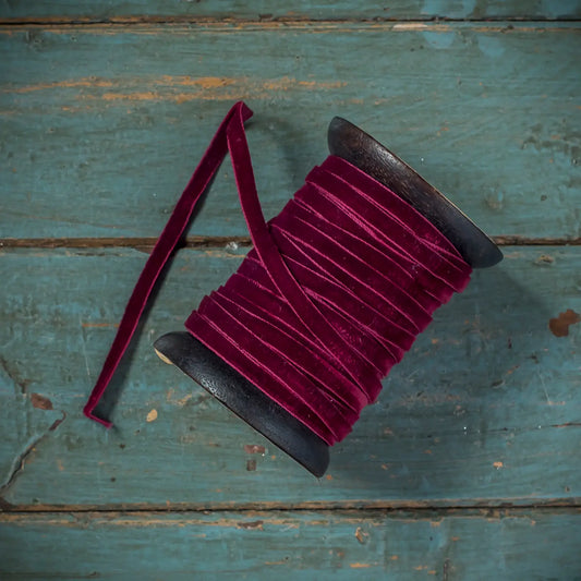 Velvet Ribbon 10m - Maroon - THE BRISTOL ARTISAN