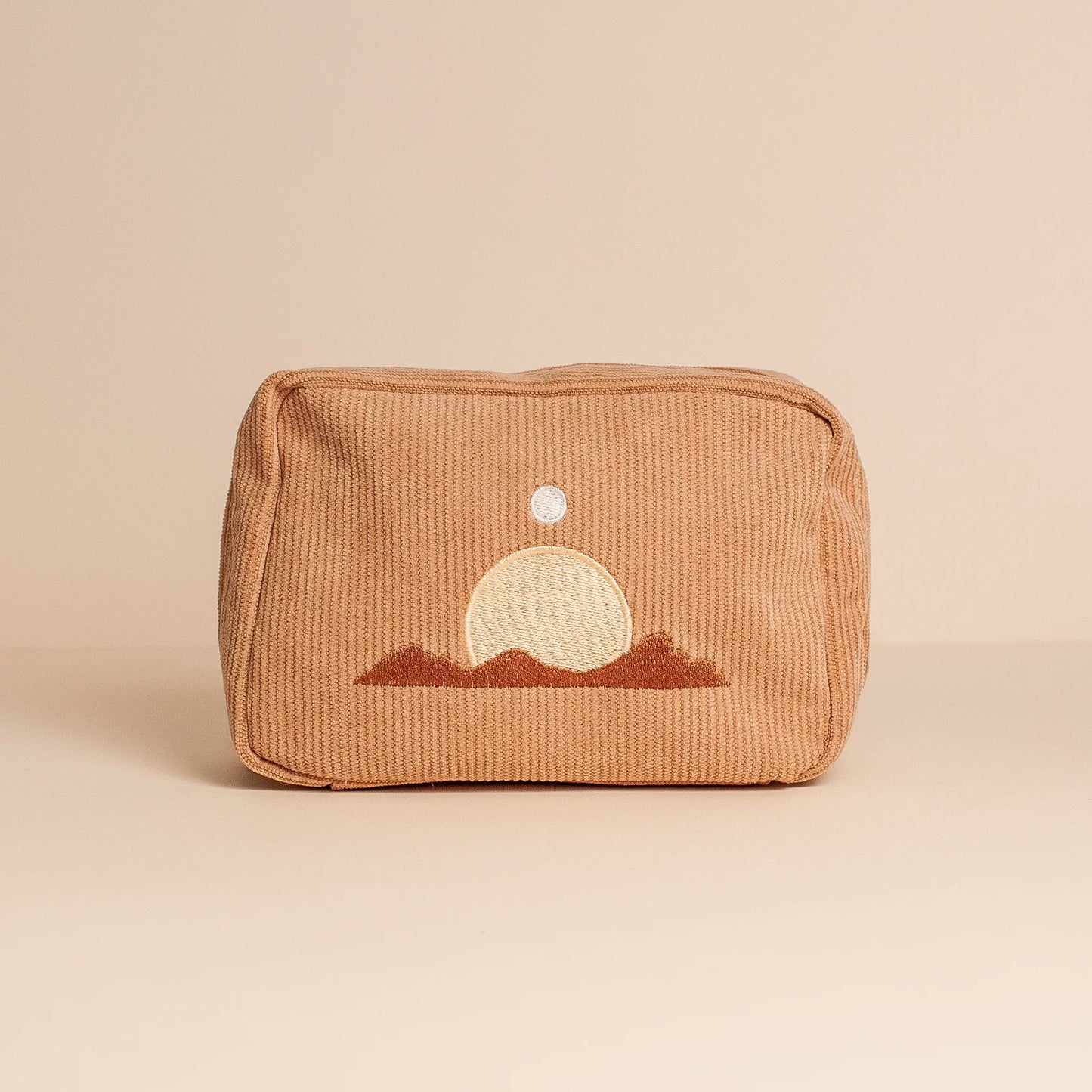 Sand Corduroy Makeup Bag - THE BRISTOL ARTISAN