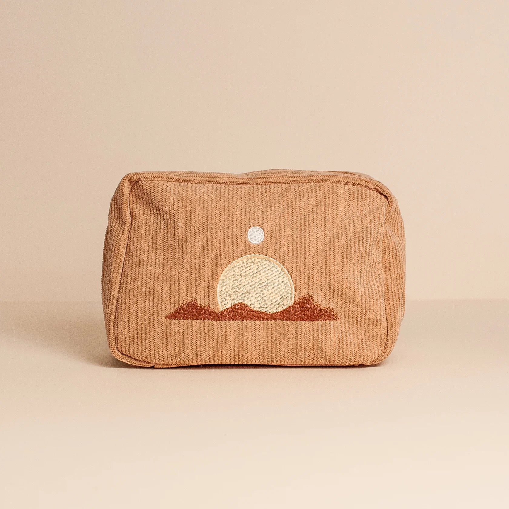Sand Corduroy Makeup Bag - THE BRISTOL ARTISAN