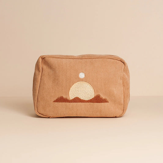 Sand Corduroy Makeup Bag - THE BRISTOL ARTISAN
