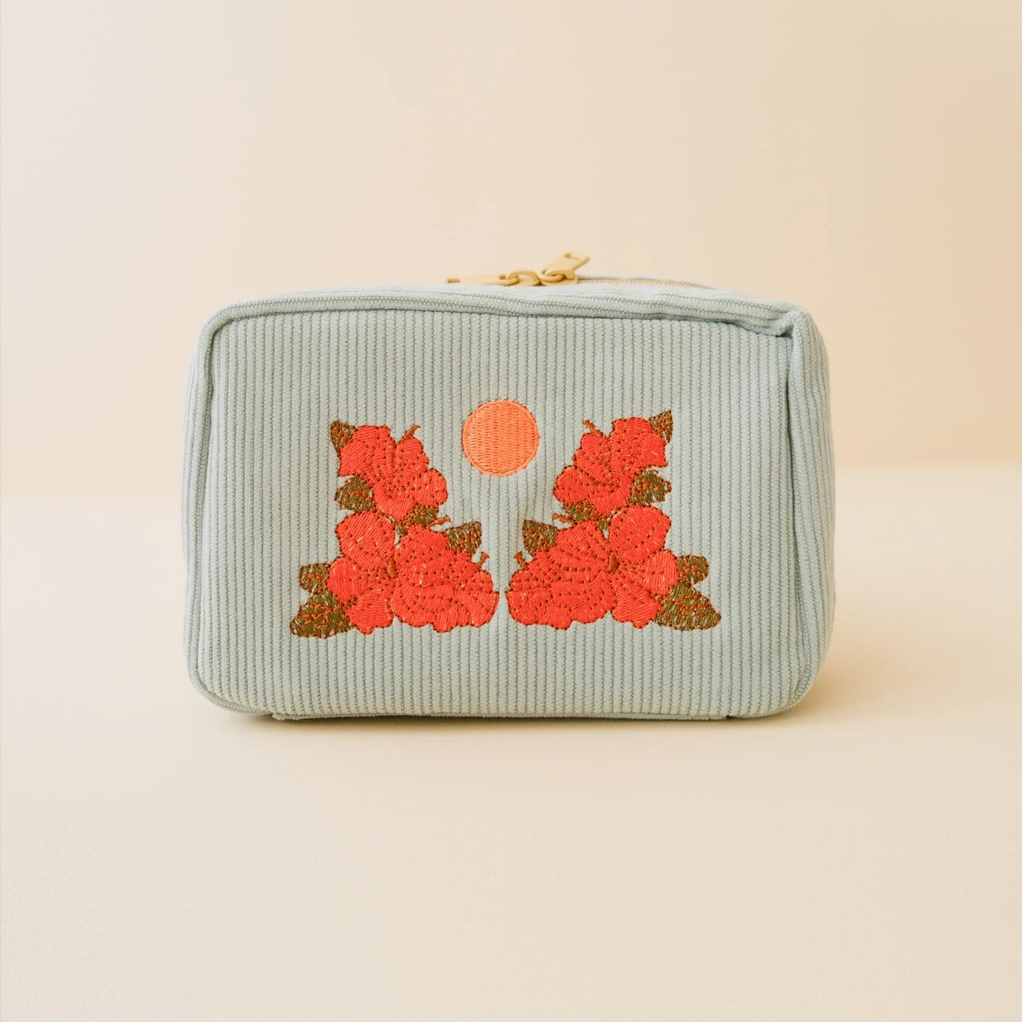 Sky Blue Corduroy Makeup Bag - THE BRISTOL ARTISAN