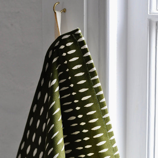 Cotton Tea Towel - Olive - THE BRISTOL ARTISAN