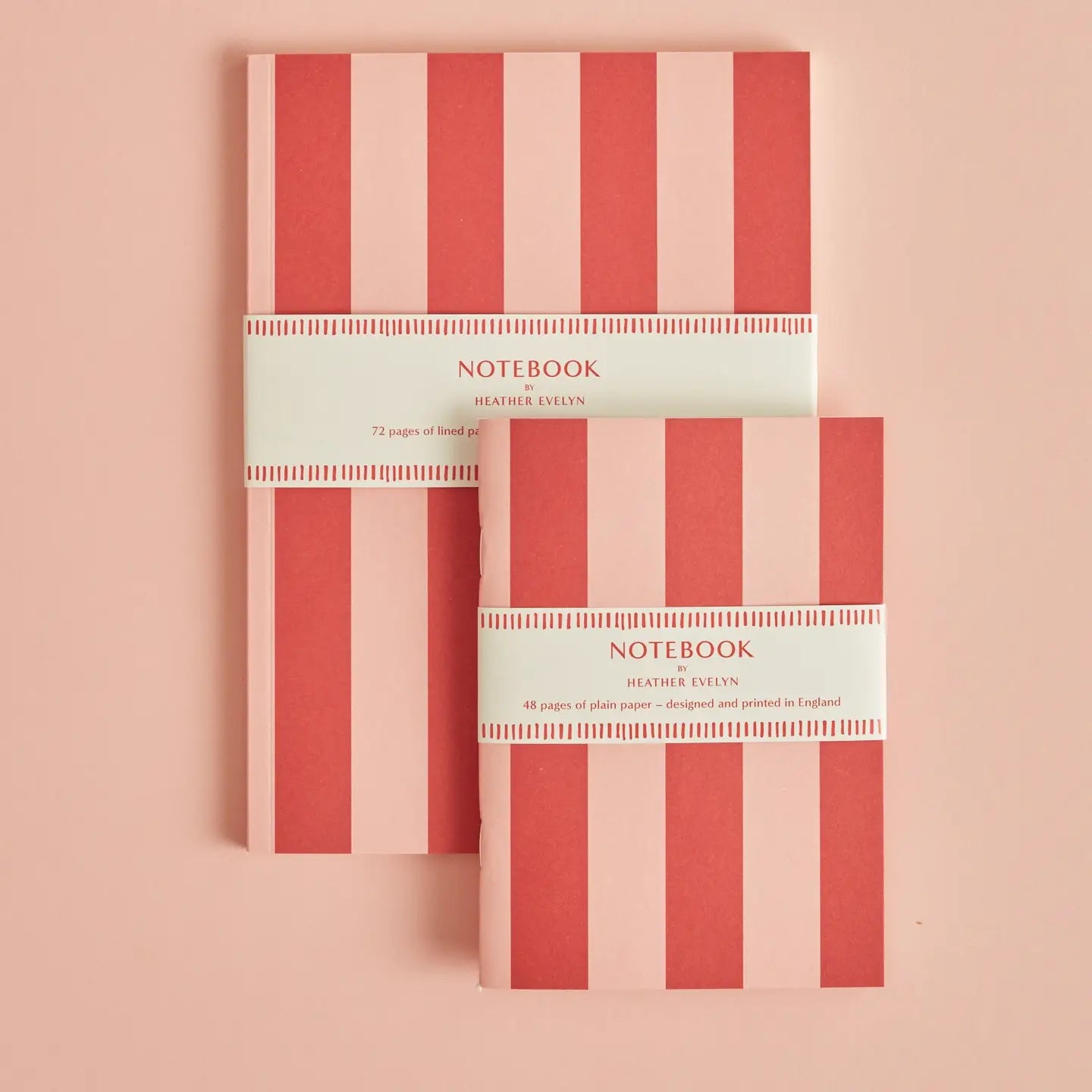 A6 Red and Pink Stripe Notebook - THE BRISTOL ARTISAN