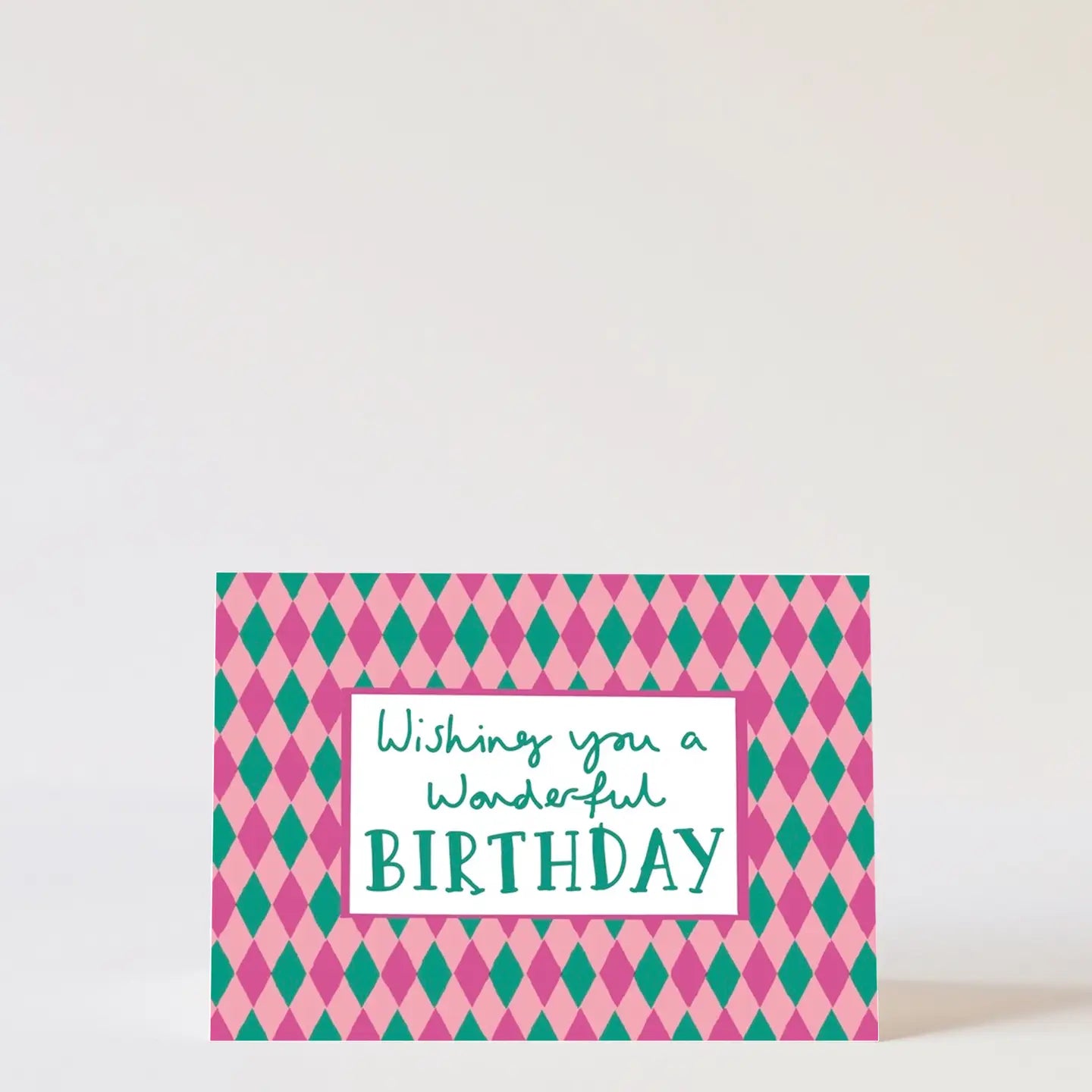 Wonderful Birthday Harlequin Card - THE BRISTOL ARTISAN