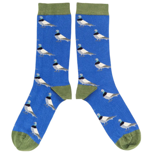 Organic Cotton Crew Socks - Pigeon - UK 8-11