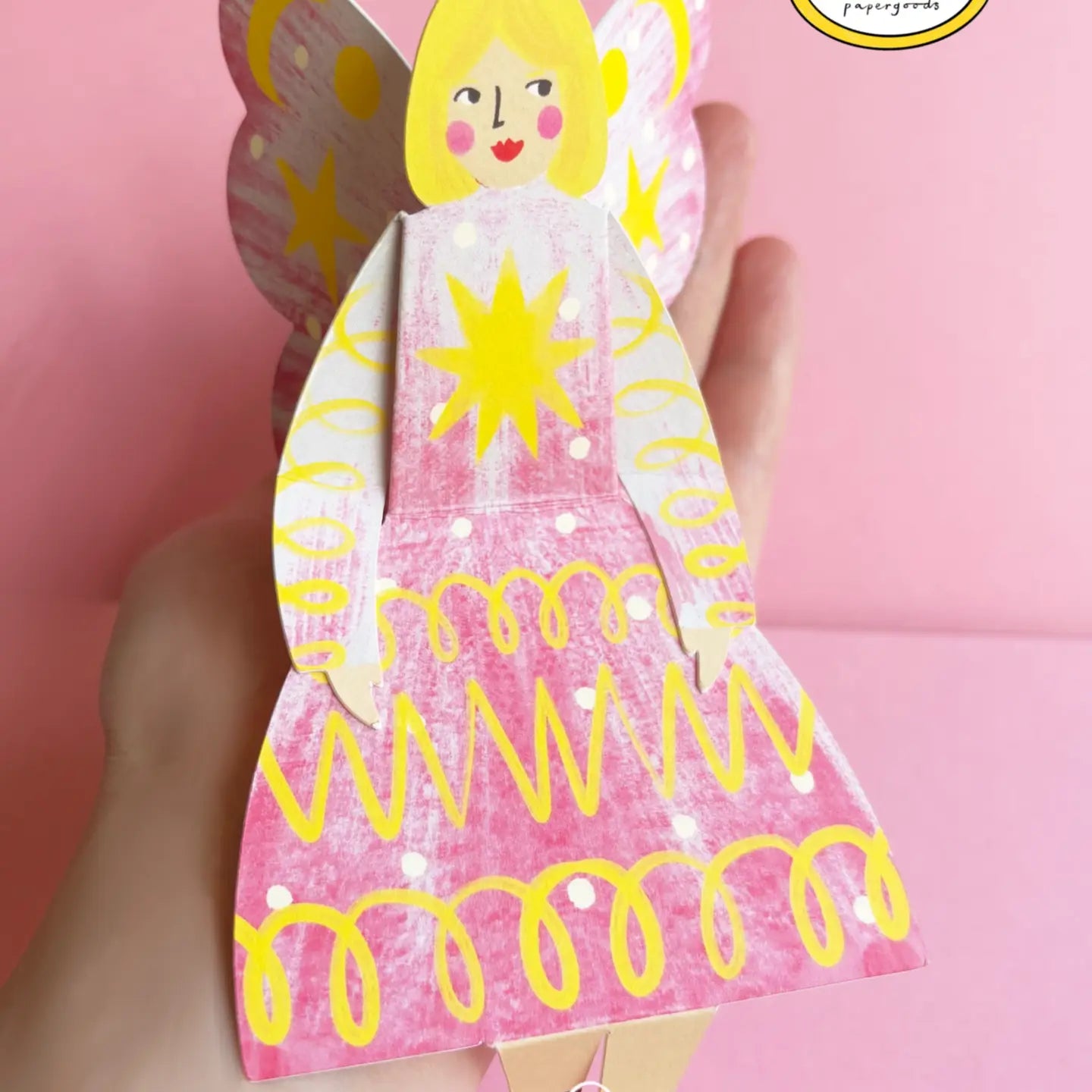 Blonde Butterfly Woman Sitting Card - THE BRISTOL ARTISAN