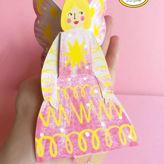 Blonde Butterfly Woman Sitting Card - THE BRISTOL ARTISAN