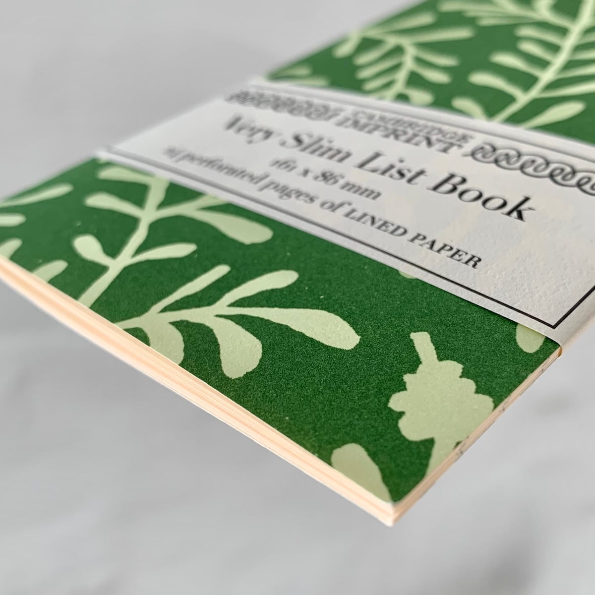 Very Slim List Book - Sprig Pea Green - THE BRISTOL ARTISAN