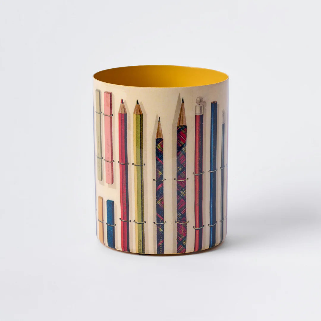 Enamel Everything Pot - Vintage Pencils and Chalk - THE BRISTOL ARTISAN