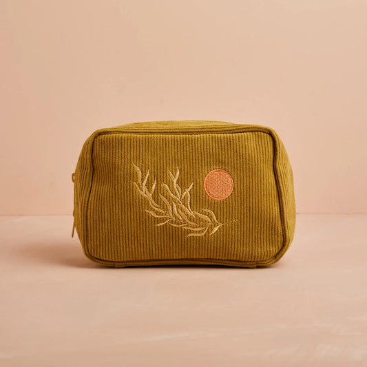 Olive Corduroy Makeup Bag - THE BRISTOL ARTISAN
