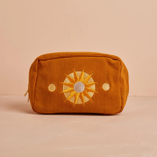 Burnt Orange Corduroy Makeup Bag - THE BRISTOL ARTISAN