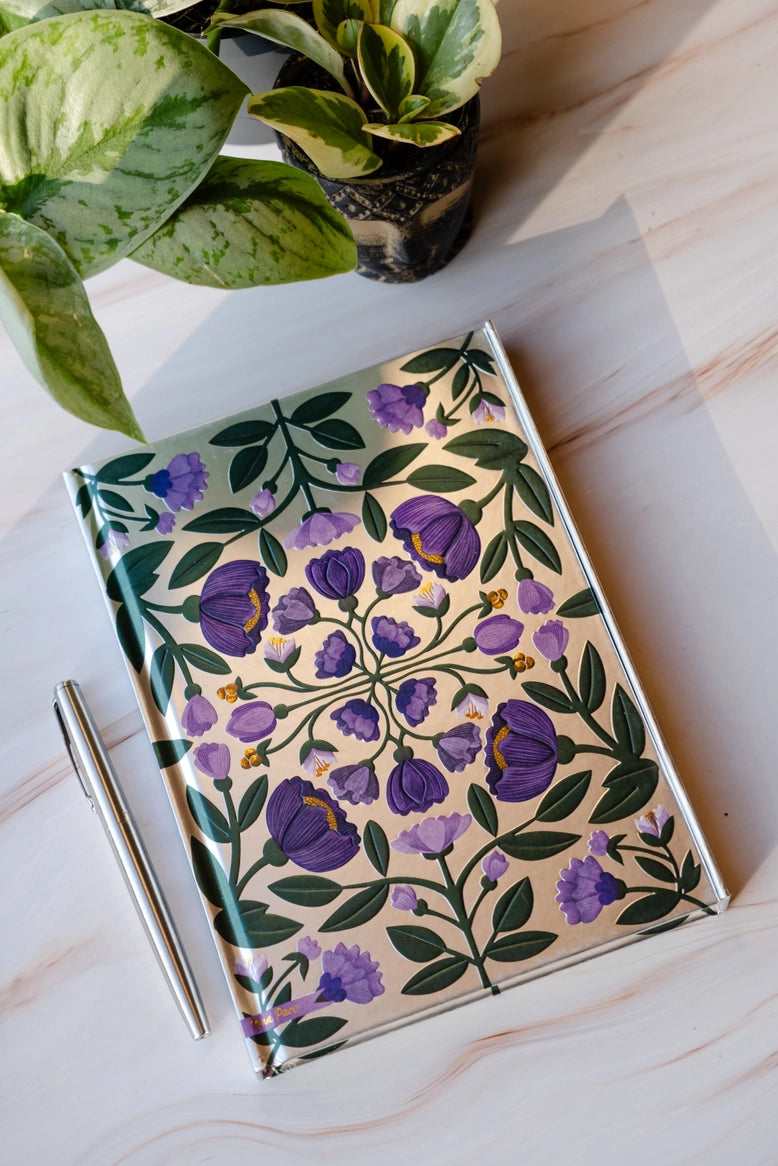 Nina Pace: Purple Flowers (Foiled Journal) - THE BRISTOL ARTISAN