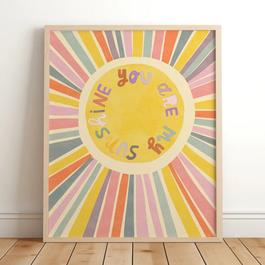 You Are My Sunshine A3 Print - THE BRISTOL ARTISAN