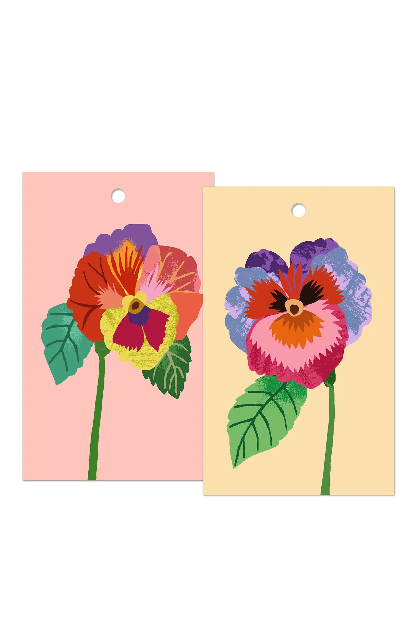 Pansy Gift Tags - Pack of 6 - THE BRISTOL ARTISAN