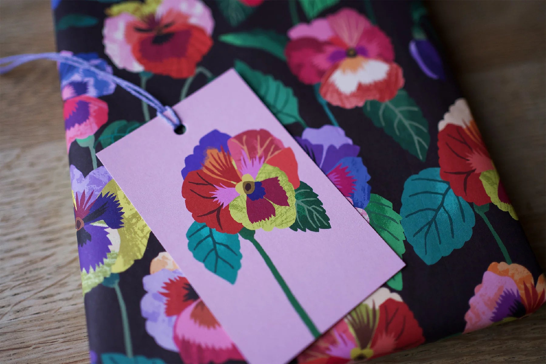 Pansy Gift Tags - Pack of 6 - THE BRISTOL ARTISAN